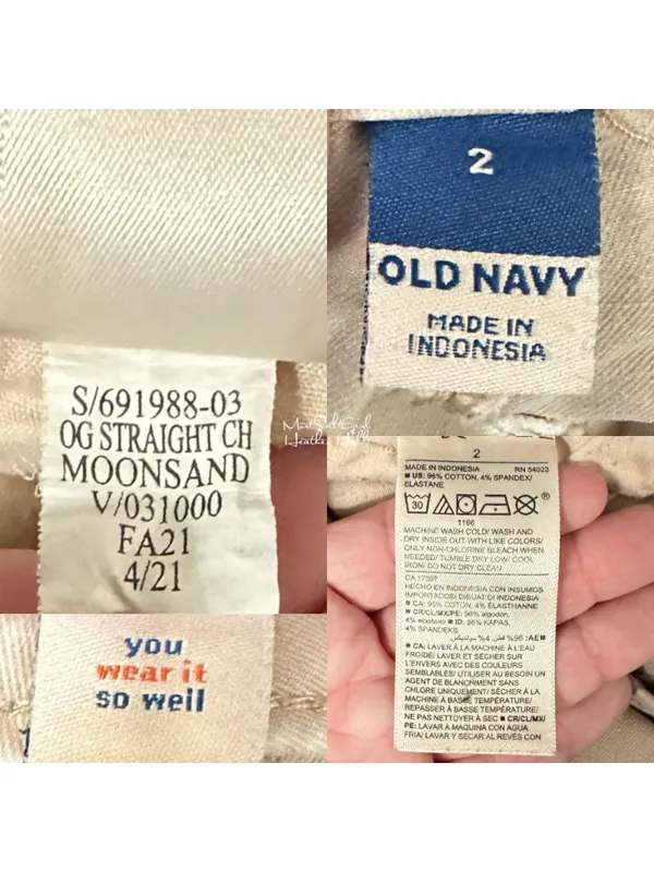 Old Navy Moonsand Straight Leg Pants Size 2 - Image 5