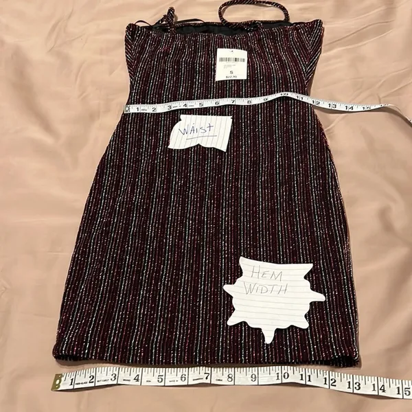 NWT forever 21 size small black sparkly bodycon dress with spaghetti straps - Image 9