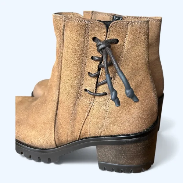 Miz Mooz “Maiden” Chunky Platform Suede Ankle Boots Chunky Heel Womens EU 38 NEW - Image 11