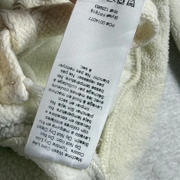 Beyond Yoga Womens Cream Fleece Quarter Zip Pullover Sweatshirt FP7818 Small USA - Image 7