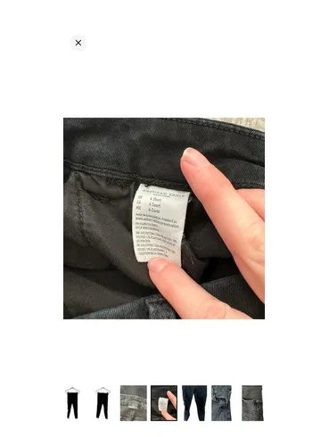 American Eagle Next Level Stretch Black Distressed Skinny Jeans 4 Short - Image 3
