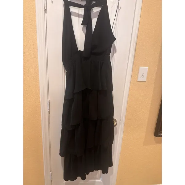 ENDLESS ROSE BLACK TIEREDDress Size 12 - Image 7