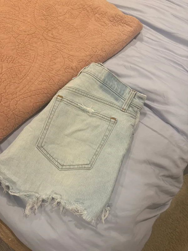 Abercrombie High Rise Jean Cut Off Shorts - Image 4