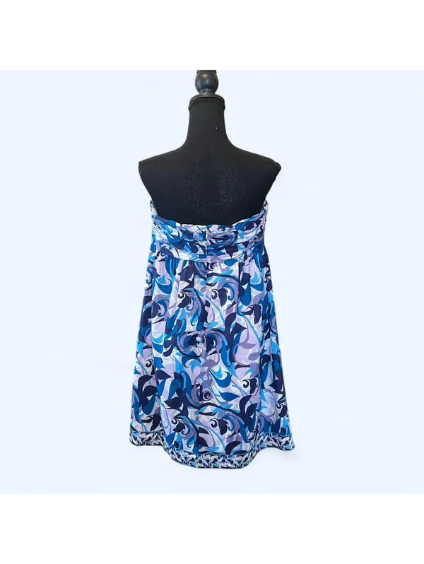 Gianni Bini Blue Strapless Mini Dress Y2K Summer Going Out Dress Size 8 💙 - Image 6