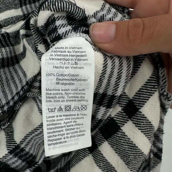 Madewell‎ Flannel Oversized Ex-Boyfriend Shirt Romana Plaid Small Button Down - Image 9