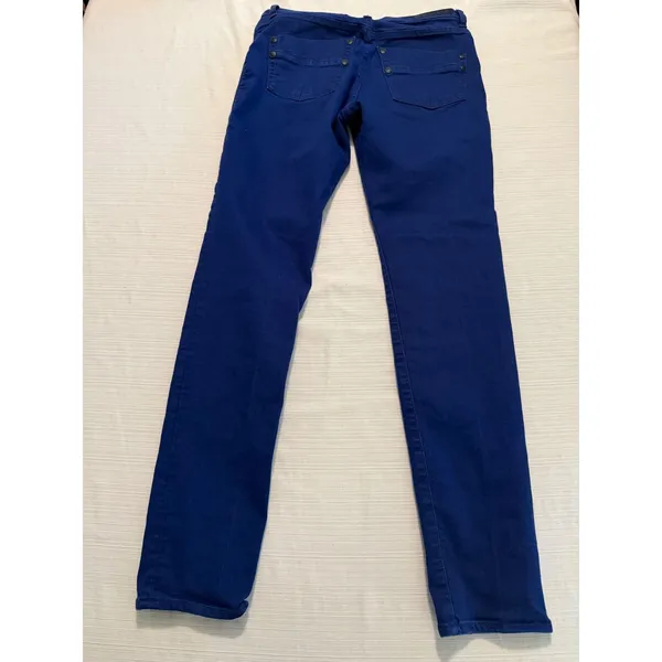 Rock & Republic Kashmere Skinny Jeans Cobalt Blue Studded Back Pocket Size‎ 12M - Image 7