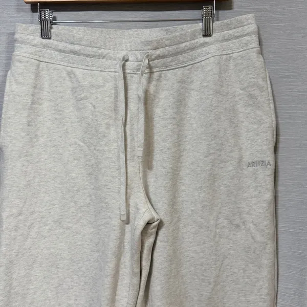 Aritzia Tna Sweatfleece Cozy Fleece Wide Leg Sweatpants Heather Grey L 119950 - Image 3