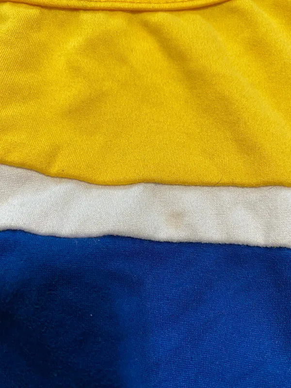 Rue 21 Yellow & Navy Blue Striped Cropped Tank Top - Image 5