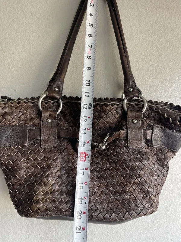 Nuovedive Leather Brown Handbag Shoulder Women’s Made in Italy - Image 3