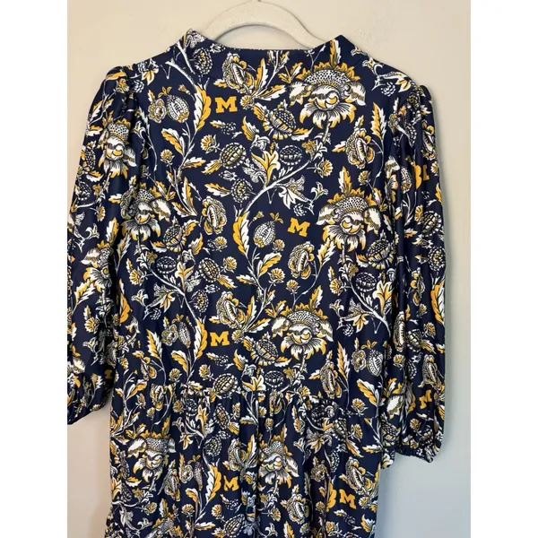 Smith & Quinn Women's Tory Dress Navy & Marigold Michigan Floral Dress Sz S NWT - Image 11