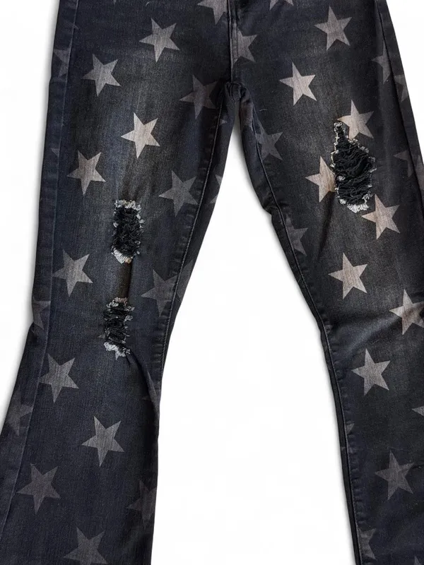 YMI Black Star Flare Jeans Size 1 - Image 2