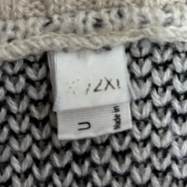 Star Sweater Cream Black Boat Neck Chunky Knit Celestial‎ Casual Cozy XL/2XL - Image 5
