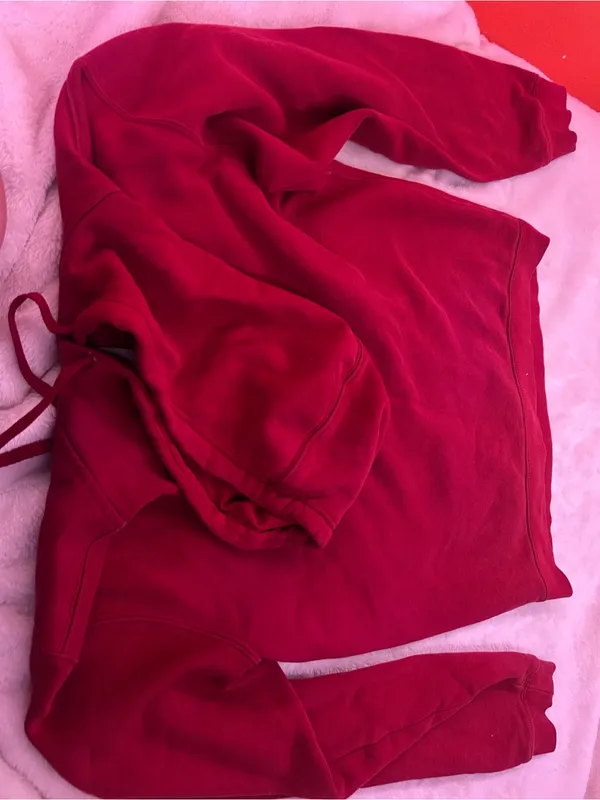 Nike Red Women's Pullover Hoodie with Small Swoosh - Image 4