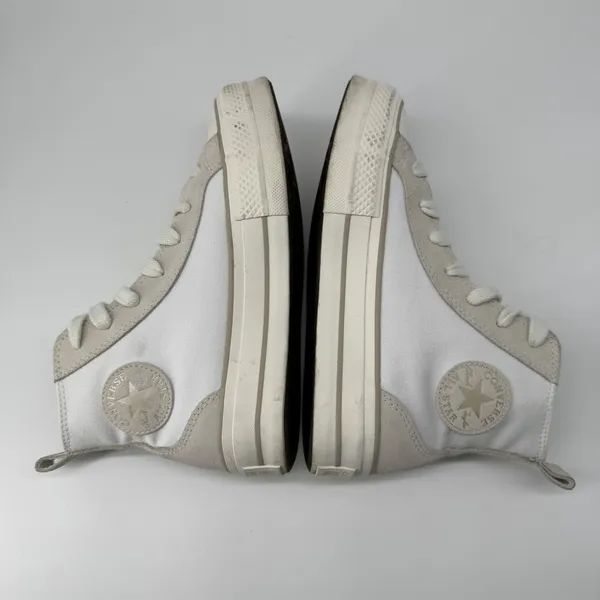 Converse Chuck Taylor All Star Lift High Top Womens 8 Canvas Suede Neutral Clean - Image 5