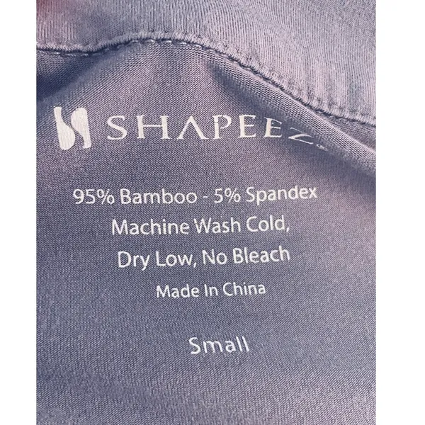 Shapeez Gray Bamboo Spandex Button Down Pajama Set Small Long Sleeve Wide Leg - Image 7