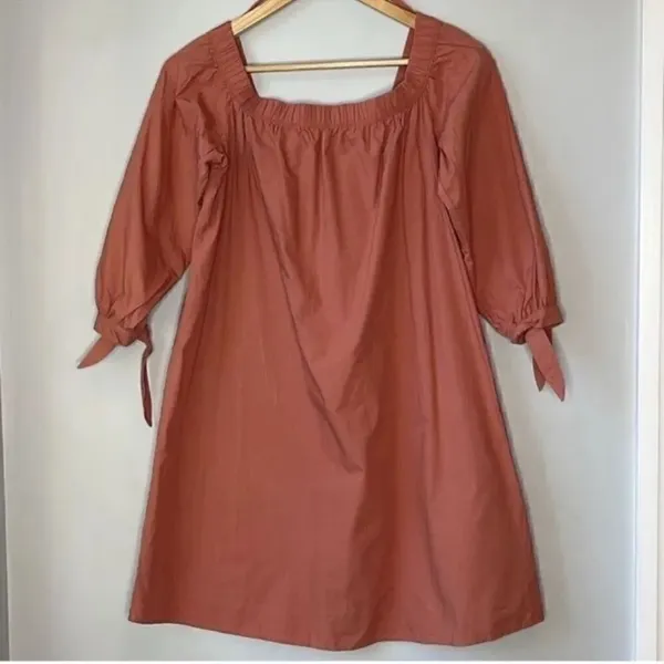 Abercrombie & Fitch Poplin Off The Shoulder Mini Dress - Image 2