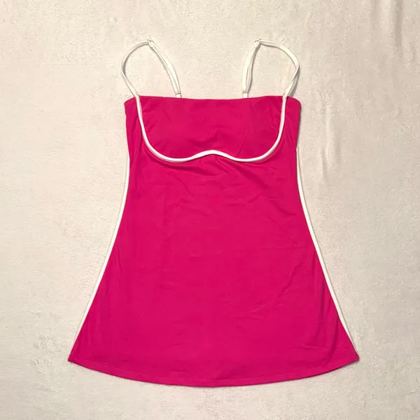NWT Impressions Boutique Pink ALO Streamline Athletic TCEC Romper Dress size Small - Image 5