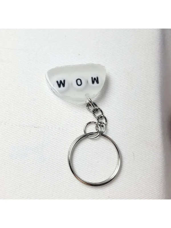 Handmade Epoxy Resin Glow In The Dark Mom Keychain - Image 2