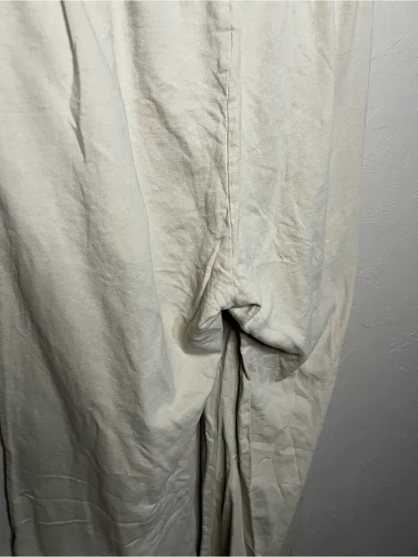 Talentless French Terry Bone Cream Wide Leg Lounge Sweatpants - Image 8