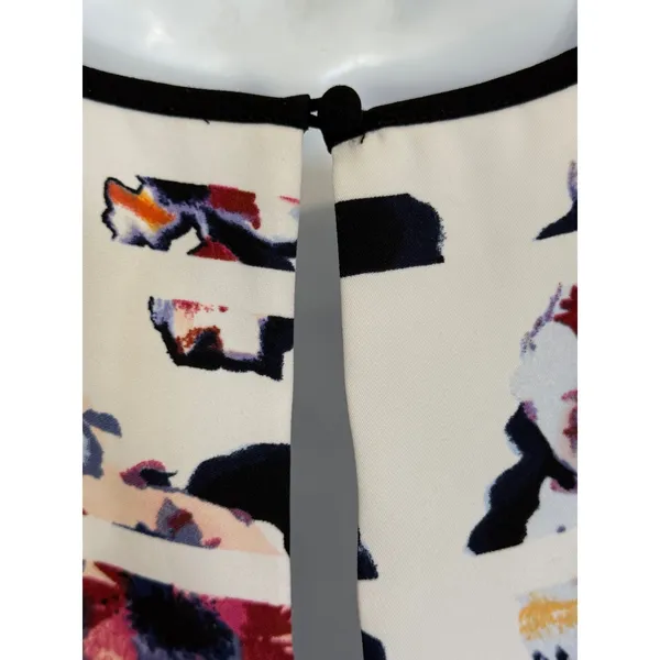 WHITE HOUSE BLACK MARKET Abstract Floral Striped Tank Top NWOT‎ Size Medium - Image 6