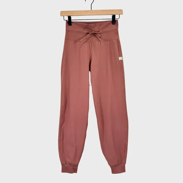 Vuori Womens Pants Pink Daily Jogger High Rise Stretch Running Hiking Yoga XS - Image 2