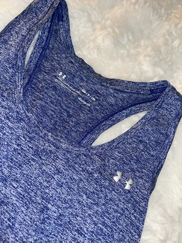 Under Armour Blue Razor Back Tank Top Small - Image 2