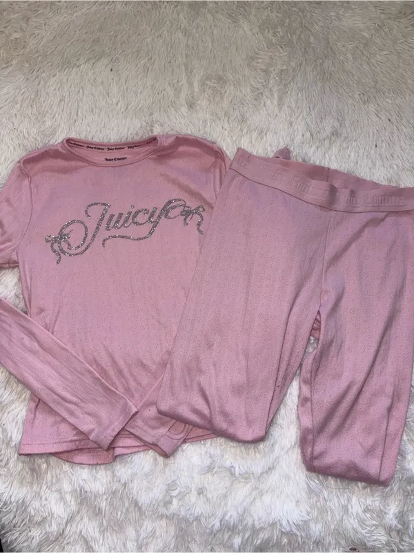 Juicy Couture Pink Two-Piece Pajama Set - Image 2
