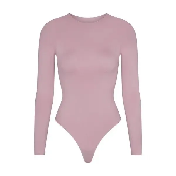 SKIMS Essential Crew Neck Long Sleeve Bodysuit - Dusk, Size Large, $78 - Image 5
