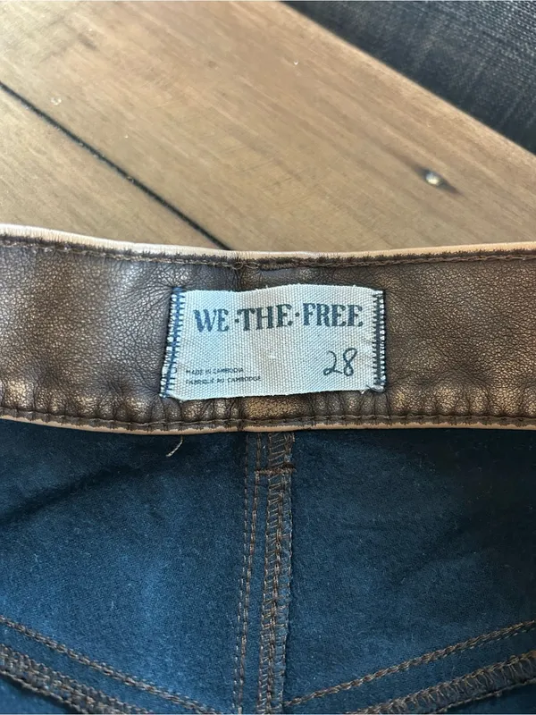 Free People We the Free Misha Barrel Vegan Brown Pants 28 - Image 8