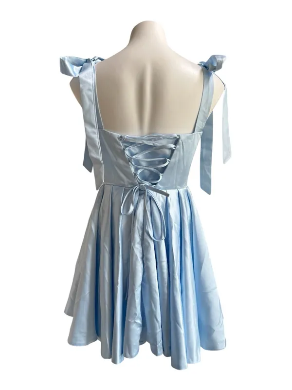 ABCDress Satin Cocktail Party Dress Blue Size 4 NWT - Image 5