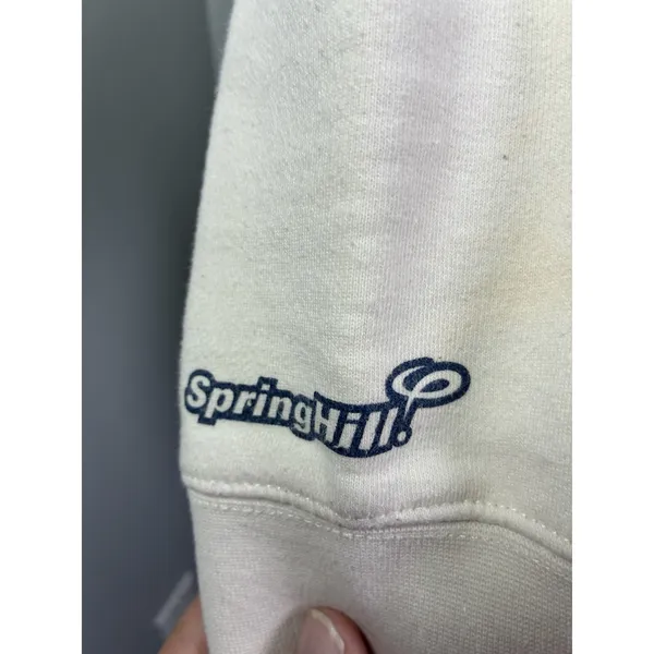 Independent Trading Co‎ Spring Hill Retro Graphic Hoodie Cream Womens XS - Image 4