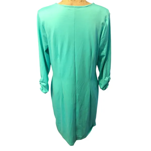 Judyp Dress XL Teal V-Neck 3/4 Sleeve - Image 7