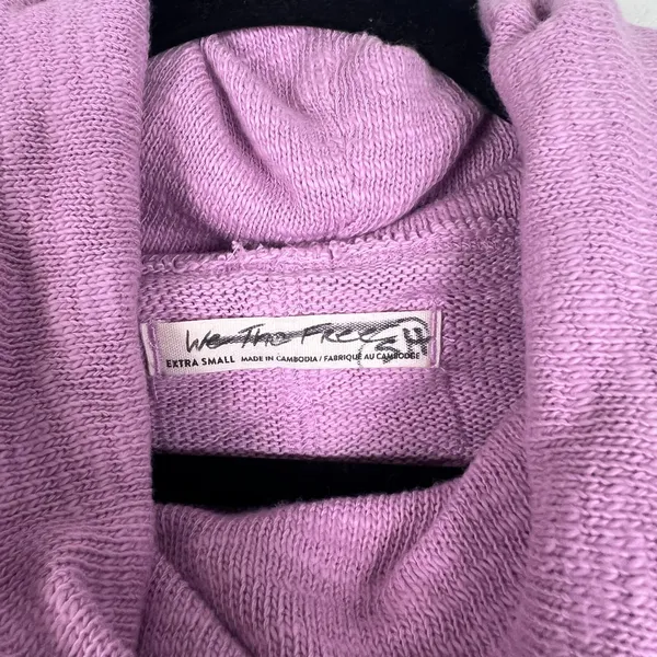 Free People We The Free Timmy‎ Turtleneck Sweater Purple XS Oversized Pullover - Image 5