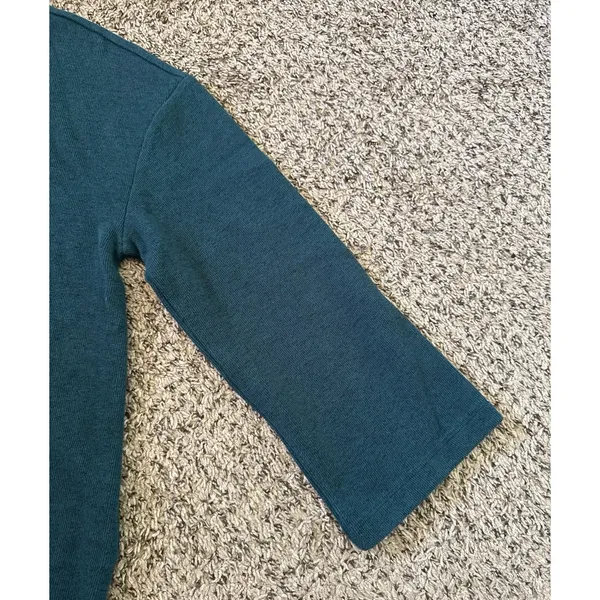 Old Navy Women's Cozy Dark Teal Mock-Neck Oversize Sweater Size Medium - Image 3