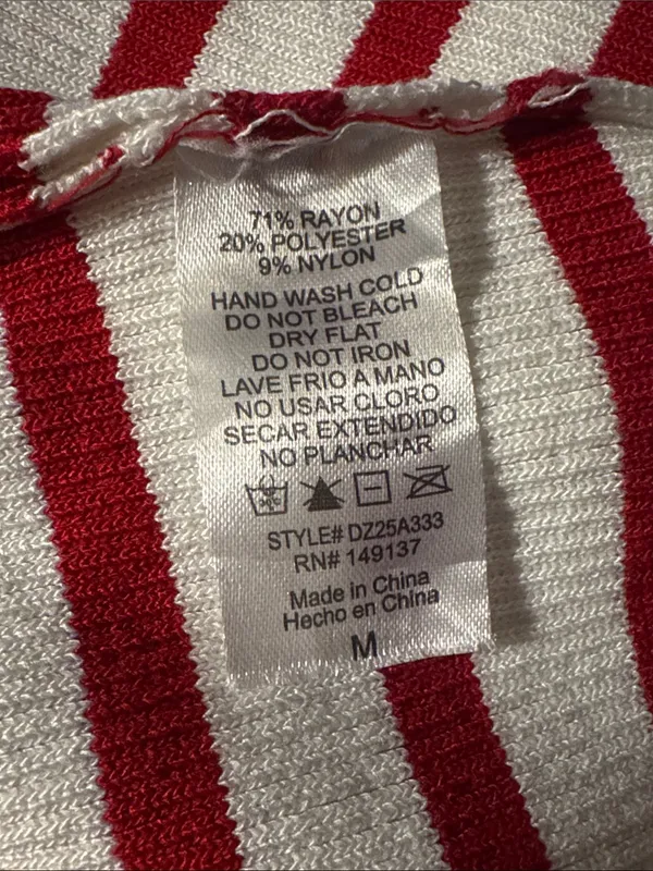 Double Zero Red and Cream Striped Tank - Image 4