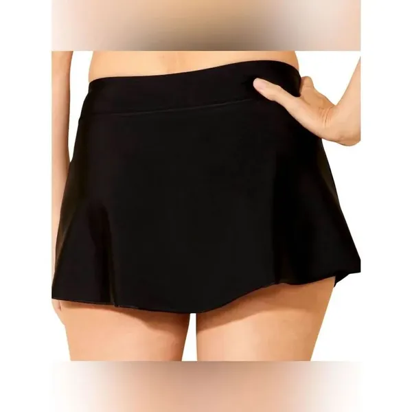 Shade & Shore Black Pull on Swim Skirt(Size Medium) - Image 2