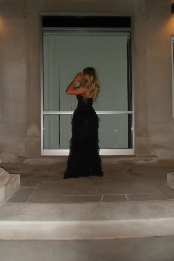 Black Tulle Prom Dress - Image 3