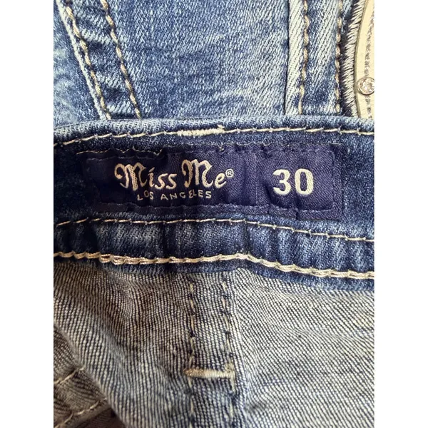 Miss Me Jeans Curvy Ankle Skinny Women's 30 Blue E3764VFA5 Horseshoe Western - Image 5