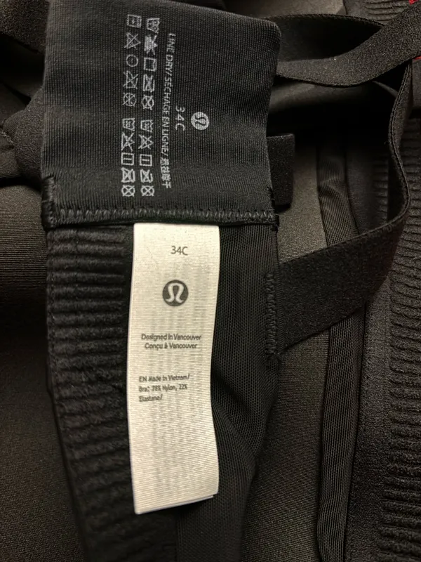 Lululemon Energy High Support Bra 34C Black New w:tag - Image 4