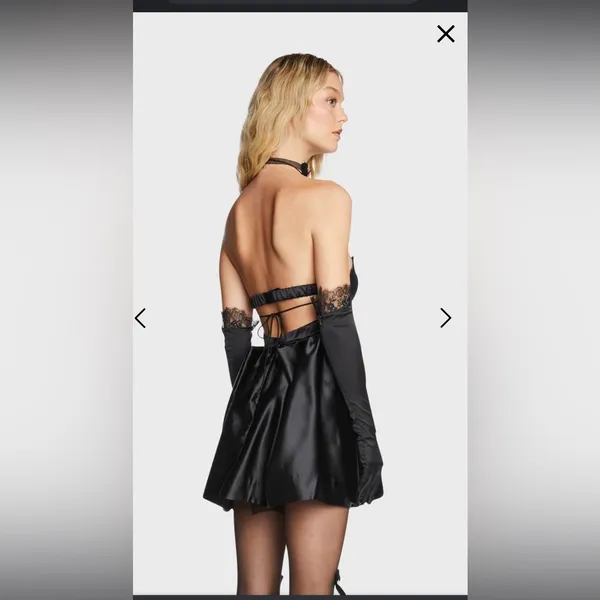 For Love & Lemons Virginia halter dress gloves included NWT - Image 4