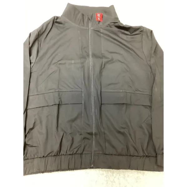 Members Mark Womens Travel Jacket Black Full Zip Mock Neck XL Recycle Nylon NWOT - Image 2