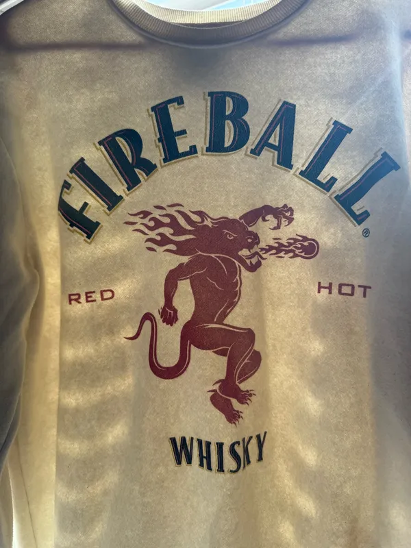 Fireball Whiskey Women’s sweater Gray Size M - Image 2