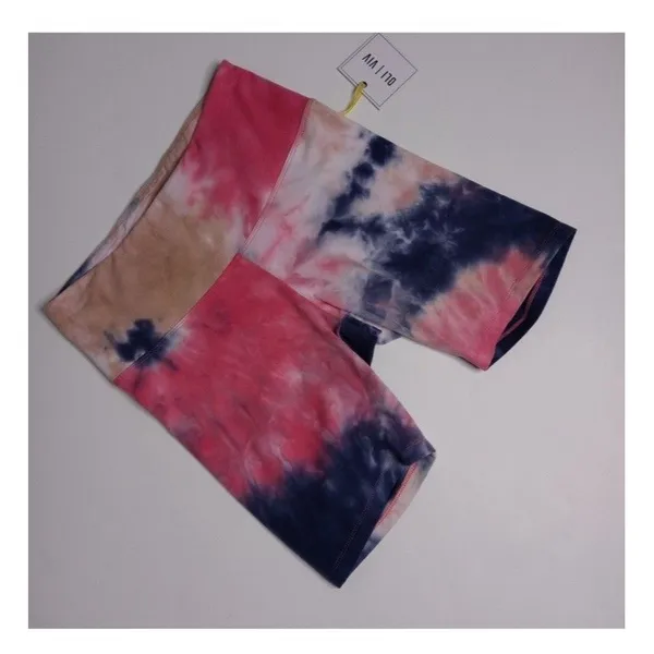 ⁠Oli Viv Womens Tie Dye Bike Shorts M Pink Navy Blue Kendall Athleisure NWT⁠ - Image 3