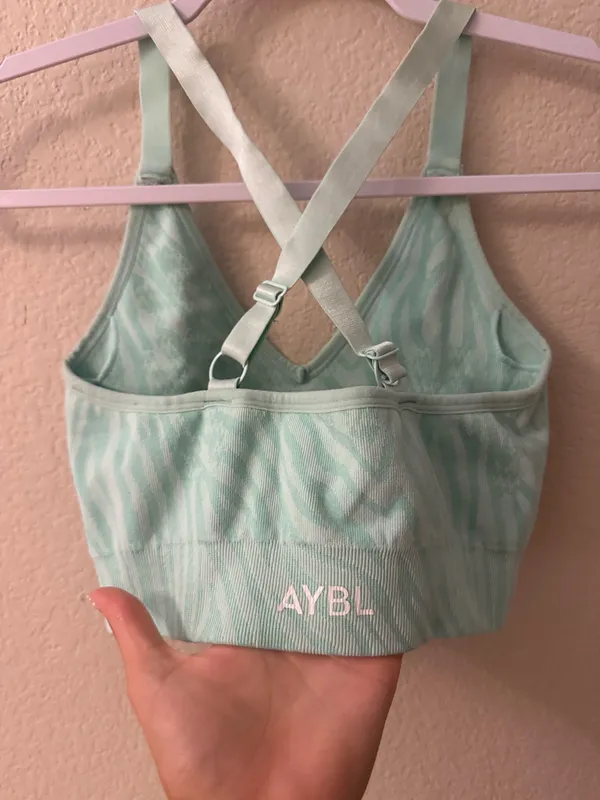 Two Blue Aybl Zebra print Sports Bra Size S - Image 7