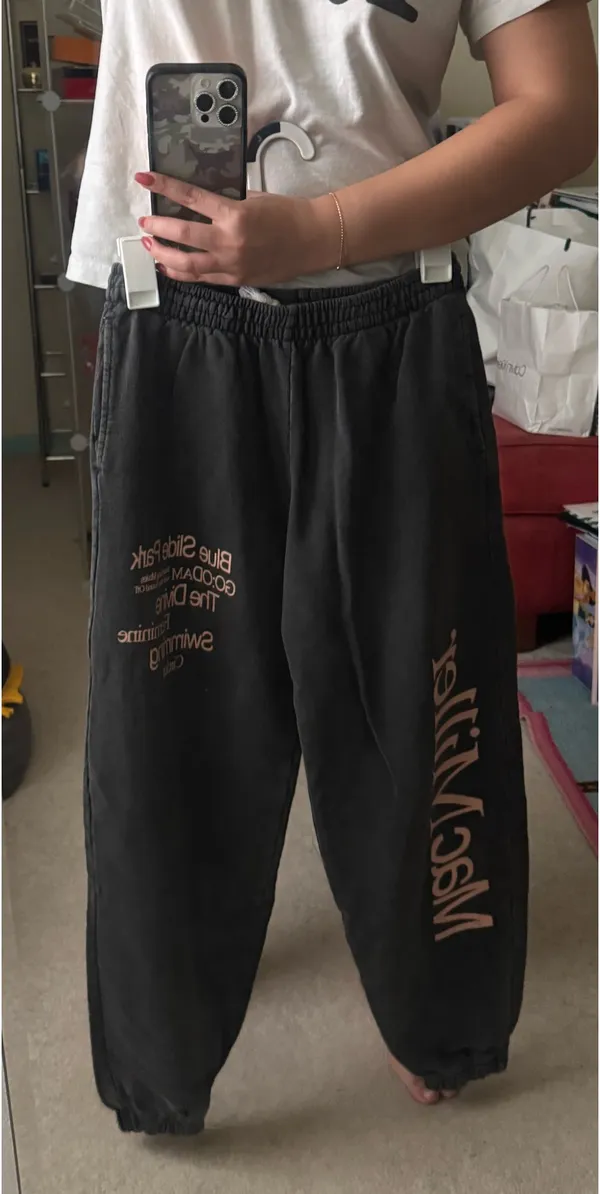 Grey Mac Miller Cuffed Sweatpants - Image 4