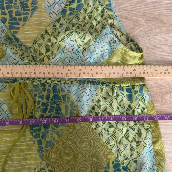 Y2K Large Geometric Patchwork Babydoll‎ Tank Lightweight Fairy Forest goblin - Image 6