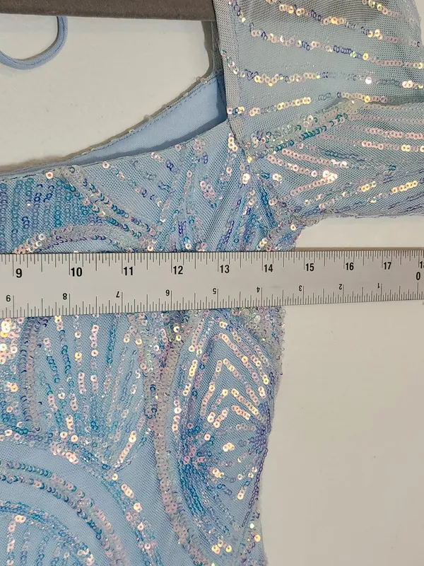 Velvi Light Blue Sequin Cocktail Dress Size Small Homecoming Dress - Image 7