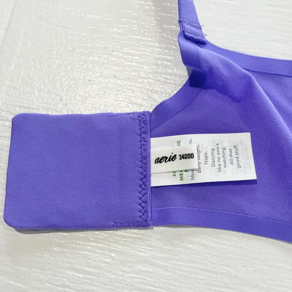 New Aerie SMOOTHEZ Mesh Unlined Underwire Balconette Bra Purple Size 34DDD - Image 11
