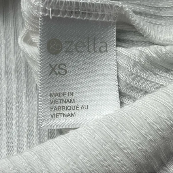 Zella White‎ Ribbed Tank Top Womens Size XS Extra Small Athletic Layer NEW *FLAW - Image 3