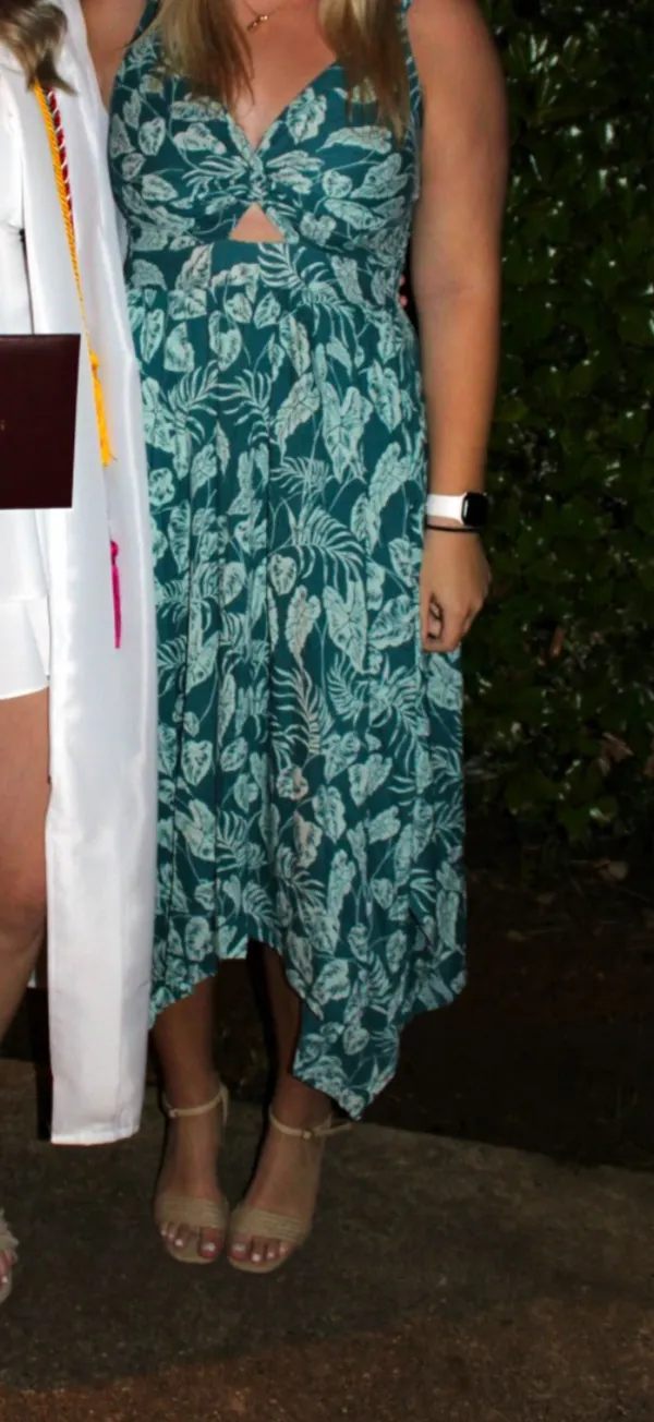 Angie White and Teal Dress - Image 4